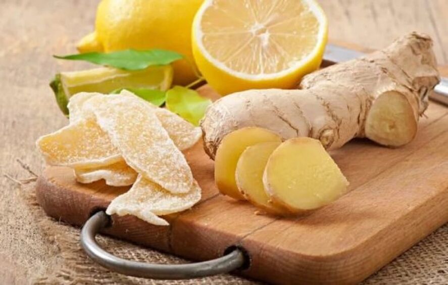 Ginger with lemon